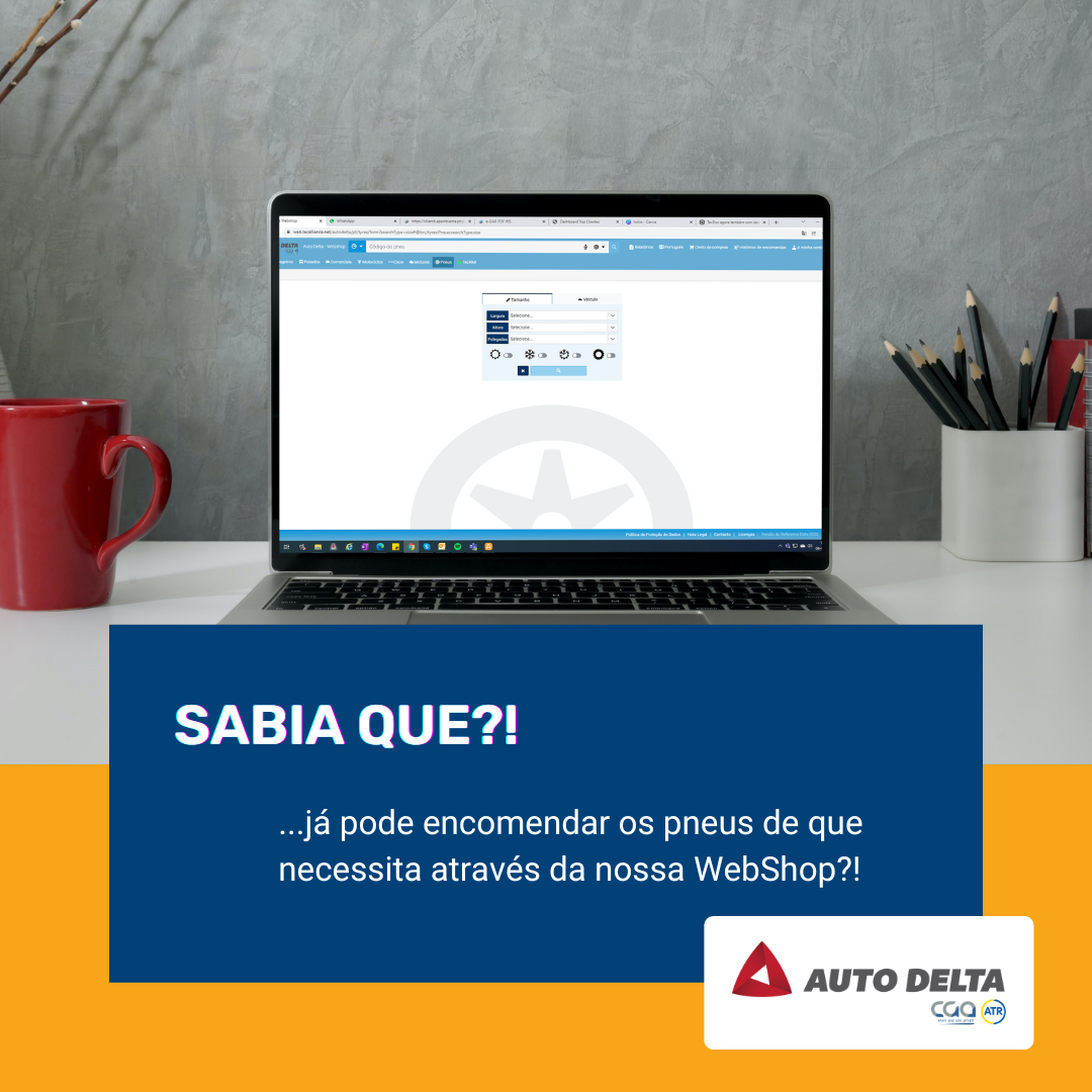 Sabia que já pode encomendar pneus na nossa Webshop